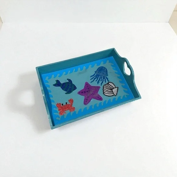 Handmade Ocean Themed Trinket Dish - Picture 1 of 6